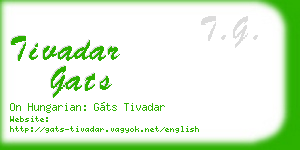 tivadar gats business card